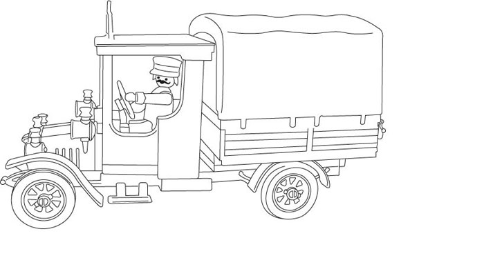 Раскраска: грузовик (транспорт) #135685 - Бесплатные раскраски для печати