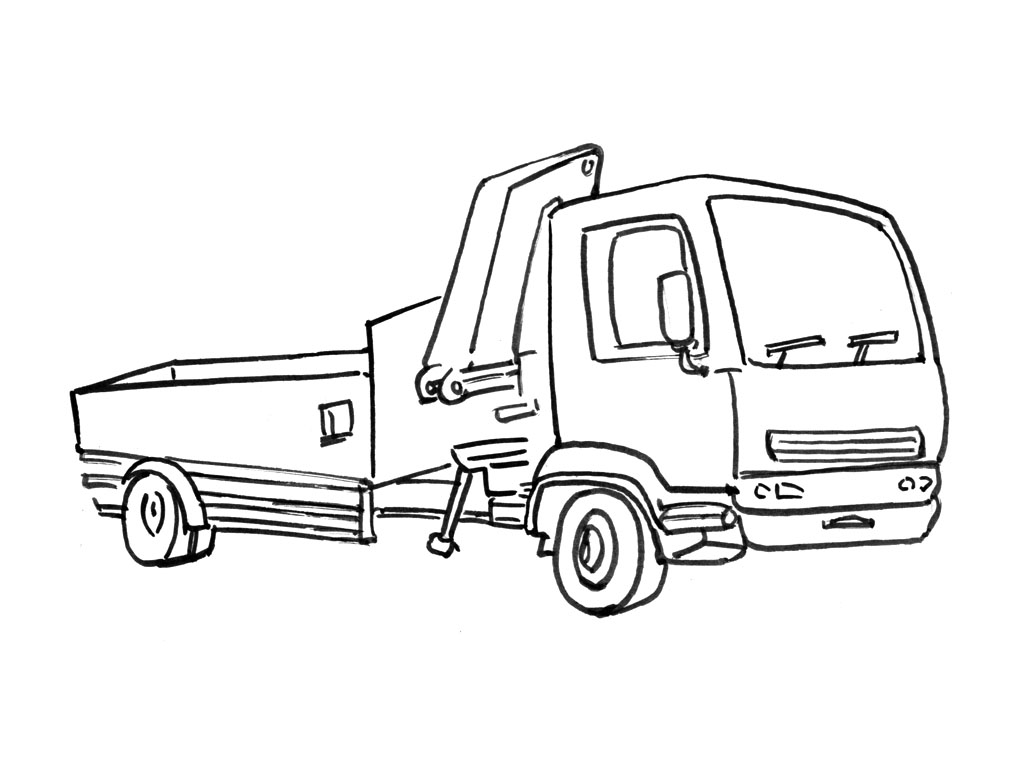 Раскраска: грузовик (транспорт) #135690 - Бесплатные раскраски для печати