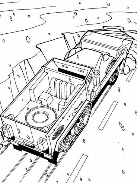 Раскраска: грузовик (транспорт) #135699 - Бесплатные раскраски для печати