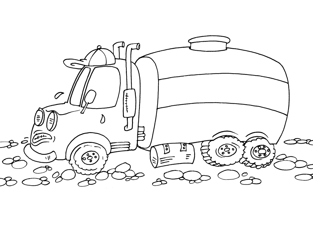 Раскраска: грузовик (транспорт) #135704 - Бесплатные раскраски для печати