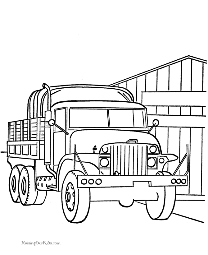 Раскраска: грузовик (транспорт) #135737 - Бесплатные раскраски для печати