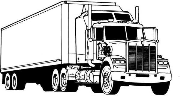 Раскраска: грузовик (транспорт) #135739 - Бесплатные раскраски для печати