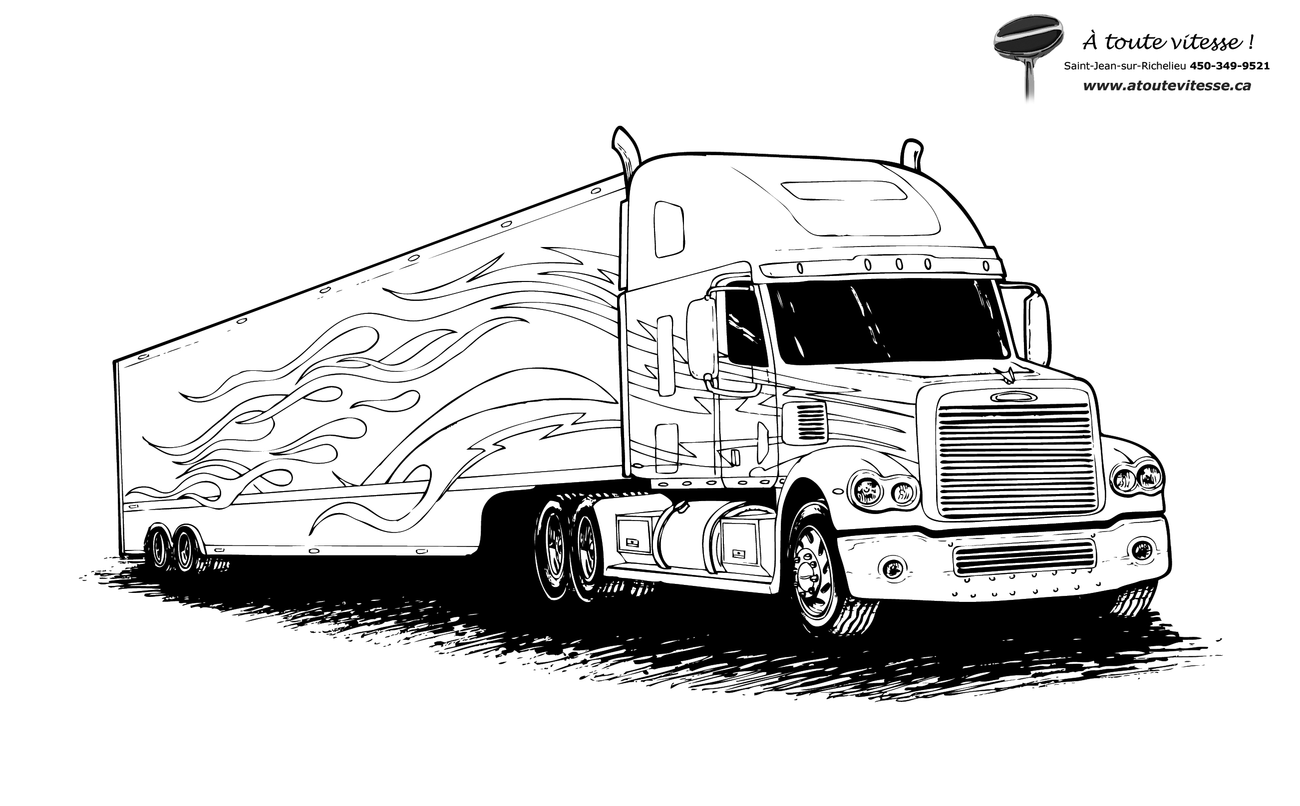 Раскраска: грузовик (транспорт) #135749 - Бесплатные раскраски для печати