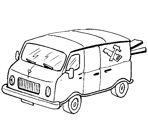 Раскраска: фургон (транспорт) #145116 - Бесплатные раскраски для печати