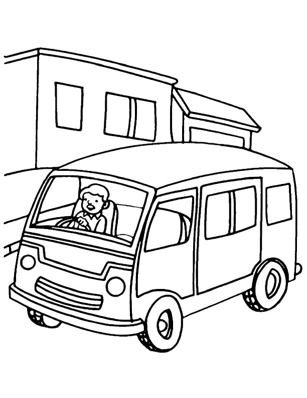 Раскраска: фургон (транспорт) #145286 - Бесплатные раскраски для печати