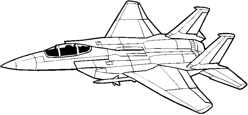 Раскраска: Военный самолет (транспорт) #141038 - Бесплатные раскраски для печати