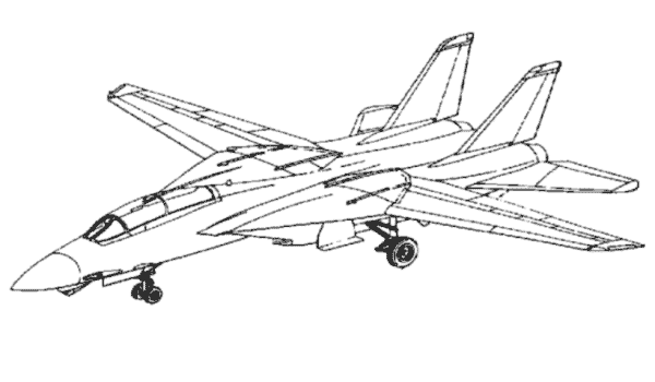 Раскраска: Военный самолет (транспорт) #141046 - Бесплатные раскраски для печати