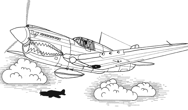Раскраска: Военный самолет (транспорт) #141054 - Бесплатные раскраски для печати