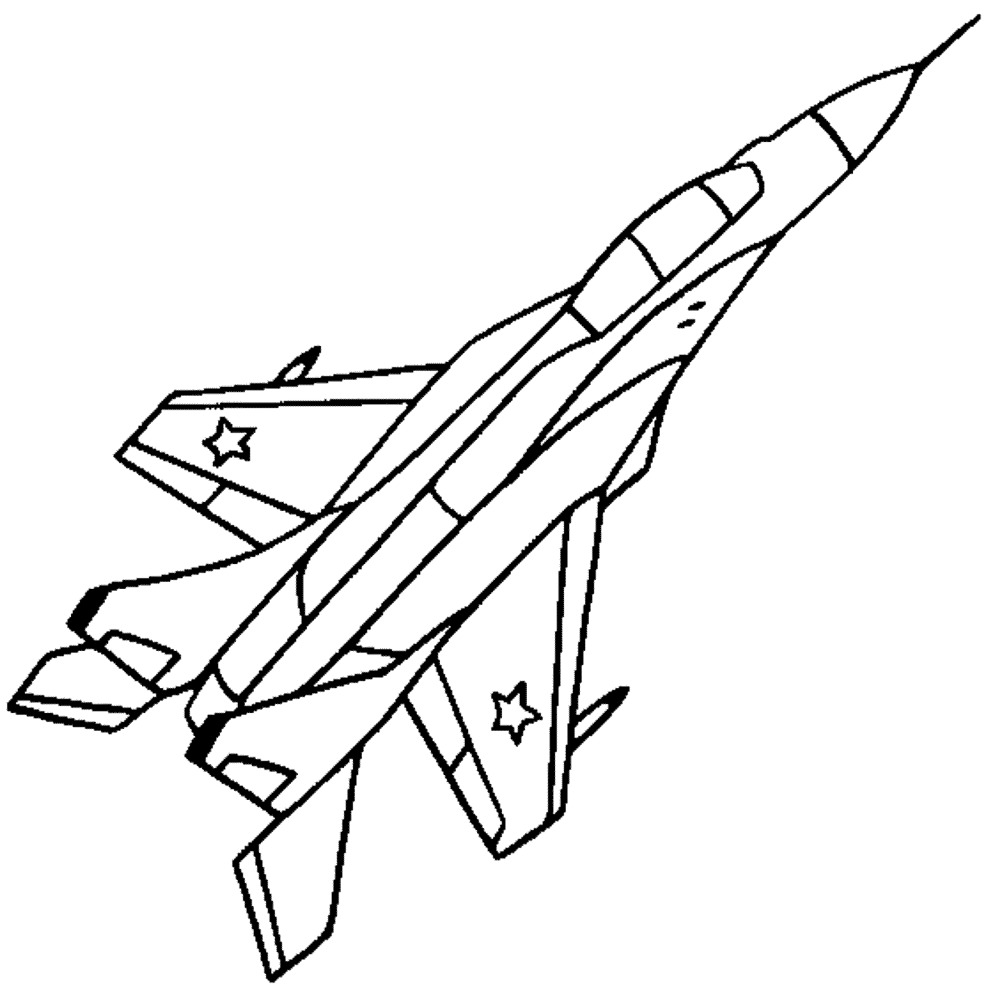 Военный самолет раскраска