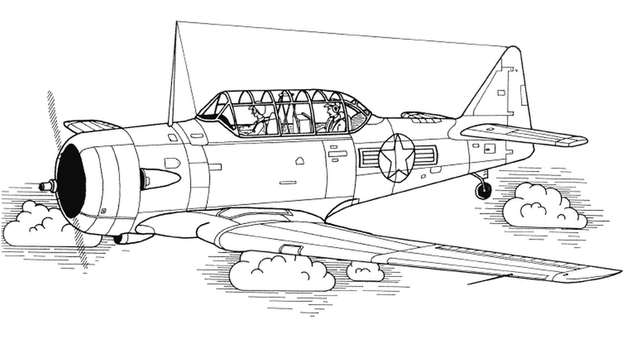 Раскраска: Военный самолет (транспорт) #141090 - Бесплатные раскраски для печати