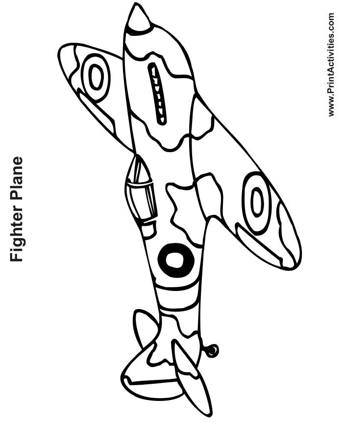 Раскраска: Военный самолет (транспорт) #141095 - Бесплатные раскраски для печати