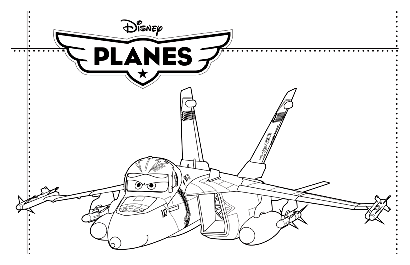 Раскраска: Военный самолет (транспорт) #141113 - Бесплатные раскраски для печати