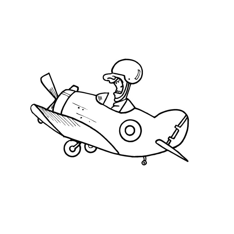 Раскраска: Военный самолет (транспорт) #141232 - Бесплатные раскраски для печати