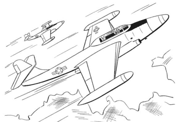 Раскраска: Военный самолет (транспорт) #141278 - Бесплатные раскраски для печати