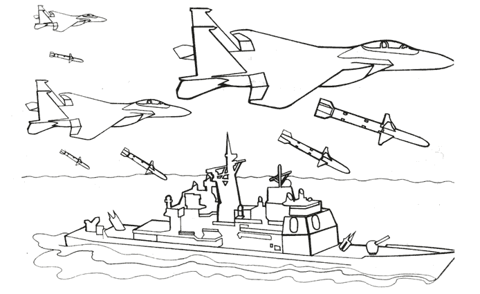 Раскраска: Военная лодка (транспорт) #138534 - Бесплатные раскраски для печати