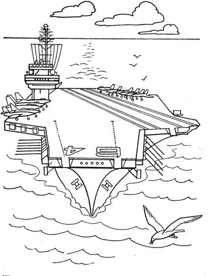 Раскраска: Военная лодка (транспорт) #138580 - Бесплатные раскраски для печати