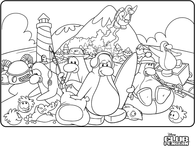 Раскраска: Клуб Пингвин (Видео игры) #170302 - Бесплатные раскраски для печати