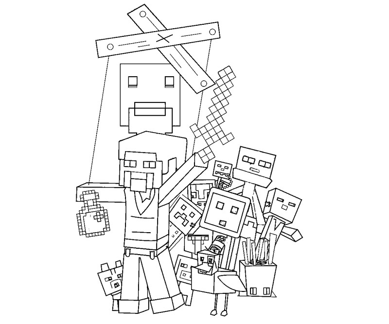 Раскраска: Minecraft (Видео игры) #113767 - Бесплатные раскраски для печати