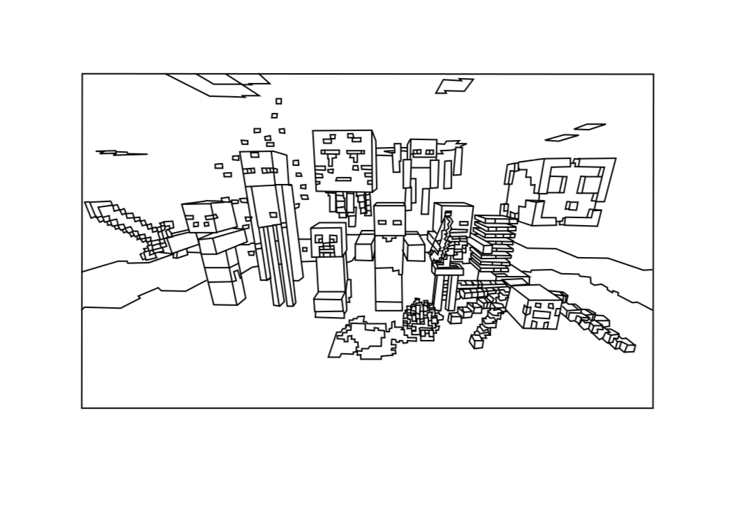Раскраска: Minecraft (Видео игры) #113790 - Бесплатные раскраски для печати