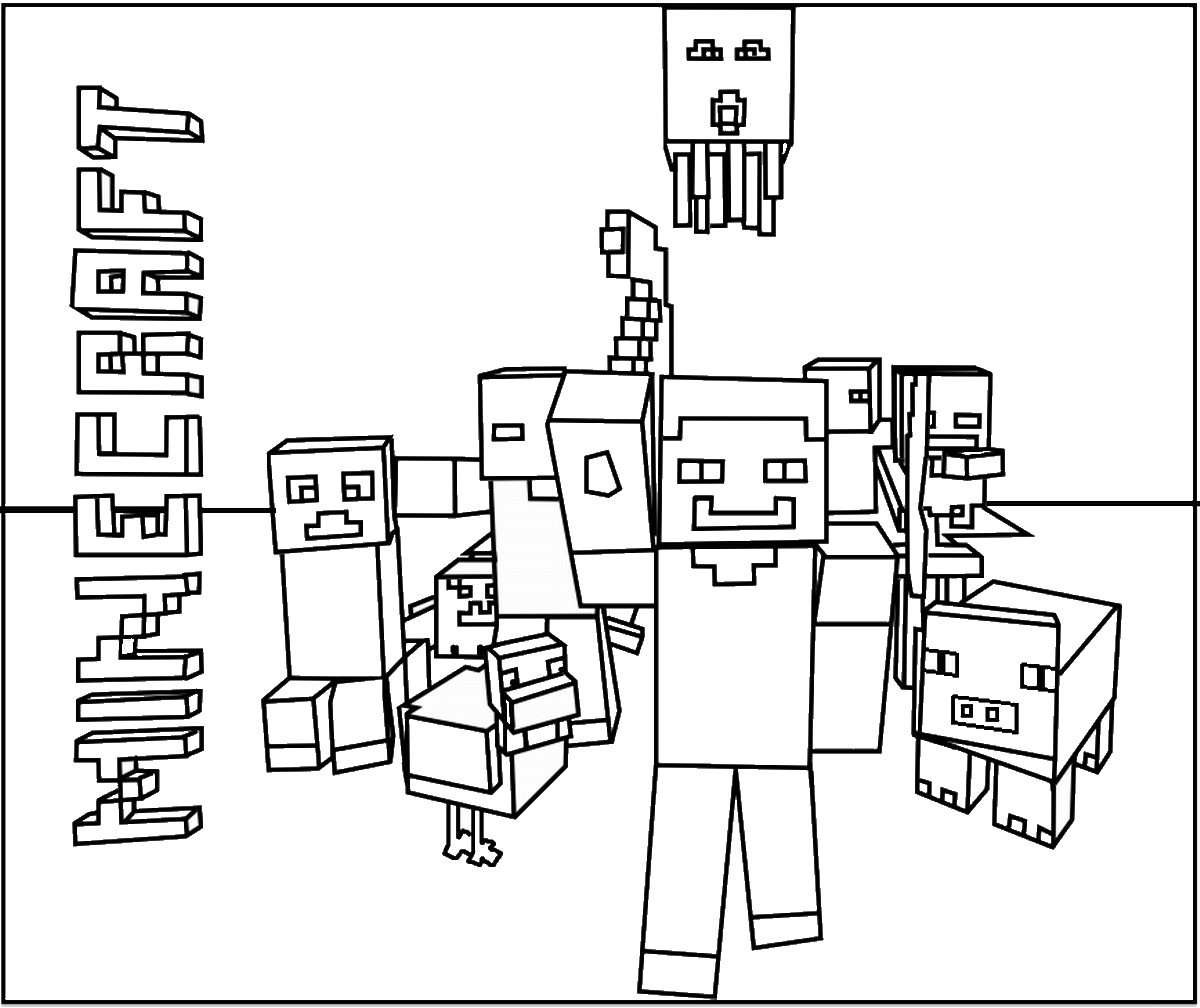 Раскраска: Minecraft (Видео игры) #113943 - Бесплатные раскраски для печати