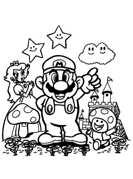 Раскраска: Super Mario Bros (Видео игры) #153591 - Бесплатные раскраски для печати