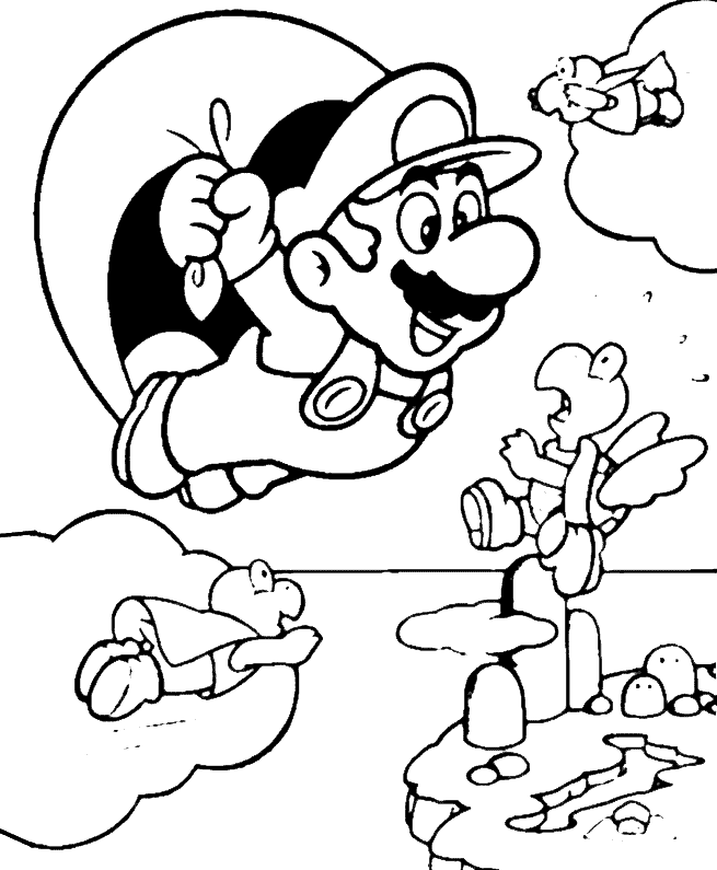 Раскраска: Super Mario Bros (Видео игры) #153622 - Бесплатные раскраски для печати