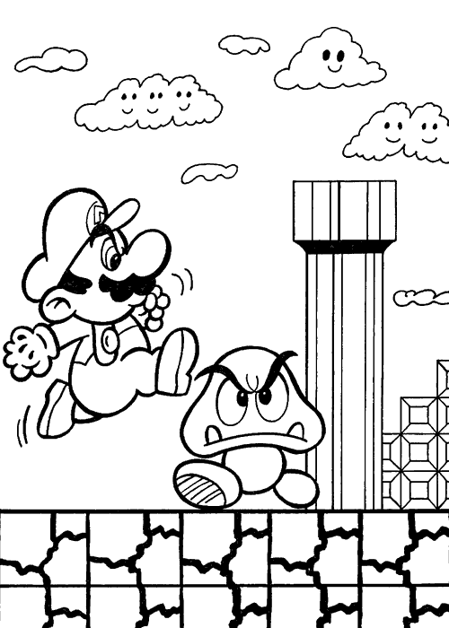 Раскраска: Super Mario Bros (Видео игры) #153678 - Бесплатные раскраски для печати