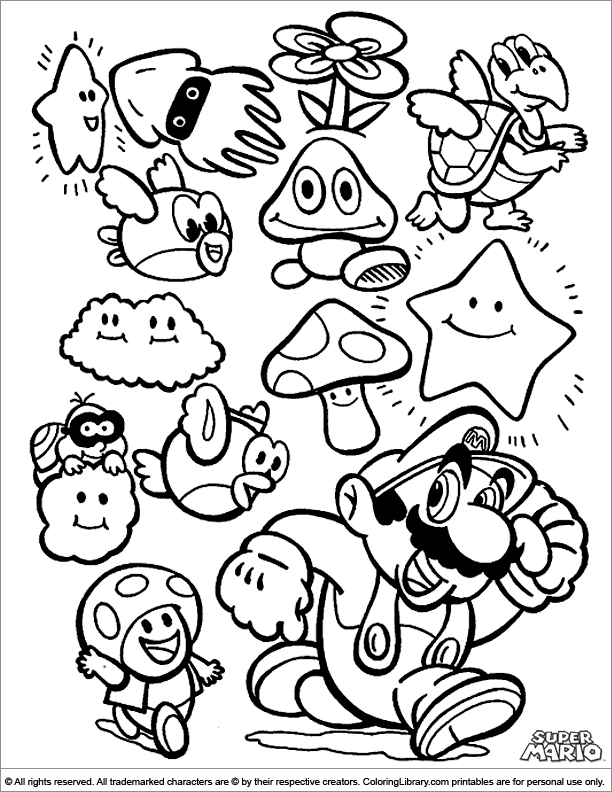Раскраска: Super Mario Bros (Видео игры) #153780 - Бесплатные раскраски для печати
