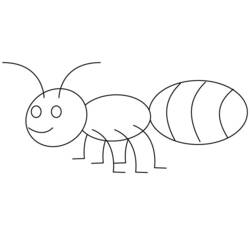 Раскраска: муравей (Животные) #6941 - Раскраски для печати