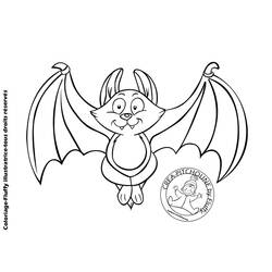 Раскраска: летучая мышь (Животные) #1996 - Бесплатные раскраски для печати