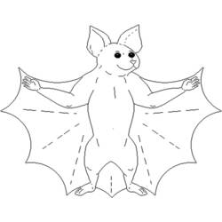 Раскраска: летучая мышь (Животные) #2026 - Бесплатные раскраски для печати