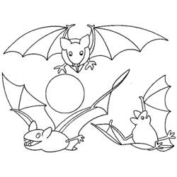 Раскраска: летучая мышь (Животные) #2055 - Бесплатные раскраски для печати