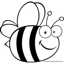 Раскраска: пчела (Животные) #106 - Раскраски для печати