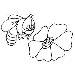 Раскраска: пчела (Животные) #119 - Раскраски для печати