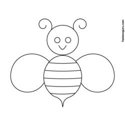 Раскраска: пчела (Животные) #132 - Раскраски для печати