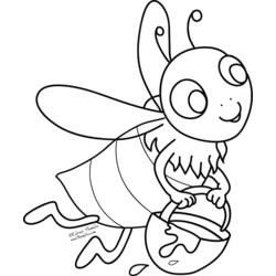 Раскраска: пчела (Животные) #147 - Раскраски для печати