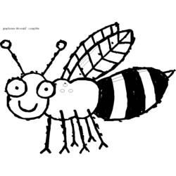 Раскраска: пчела (Животные) #165 - Бесплатные раскраски для печати