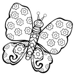 Раскраска: бабочка (Животные) #15690 - Бесплатные раскраски для печати