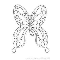 Раскраска: бабочка (Животные) #15787 - Бесплатные раскраски для печати