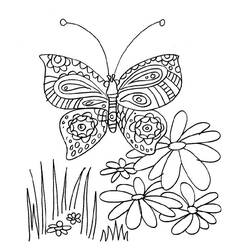 Раскраска: бабочка (Животные) #15832 - Бесплатные раскраски для печати