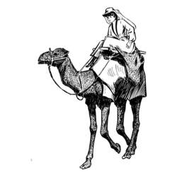 Раскраска: верблюд (Животные) #1705 - Раскраски для печати