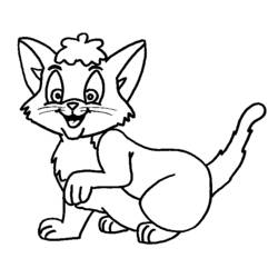 Раскраска: кот (Животные) #1771 - Бесплатные раскраски для печати