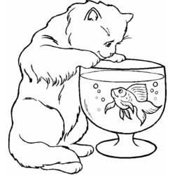 Раскраска: кот (Животные) #1782 - Раскраски для печати