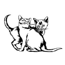 Раскраска: кот (Животные) #1785 - Раскраски для печати