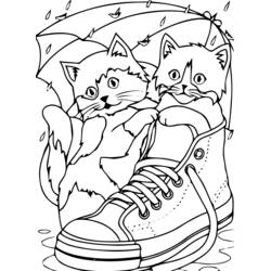 Раскраска: кот (Животные) #1800 - Раскраски для печати