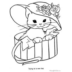 Раскраска: кот (Животные) #1807 - Раскраски для печати