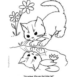 Раскраска: кот (Животные) #1813 - Бесплатные раскраски для печати