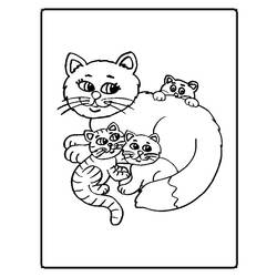 Раскраска: кот (Животные) #1833 - Бесплатные раскраски для печати