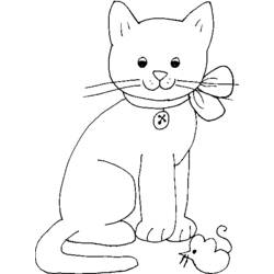 Раскраска: кот (Животные) #1848 - Раскраски для печати