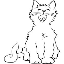 Раскраска: кот (Животные) #1857 - Бесплатные раскраски для печати